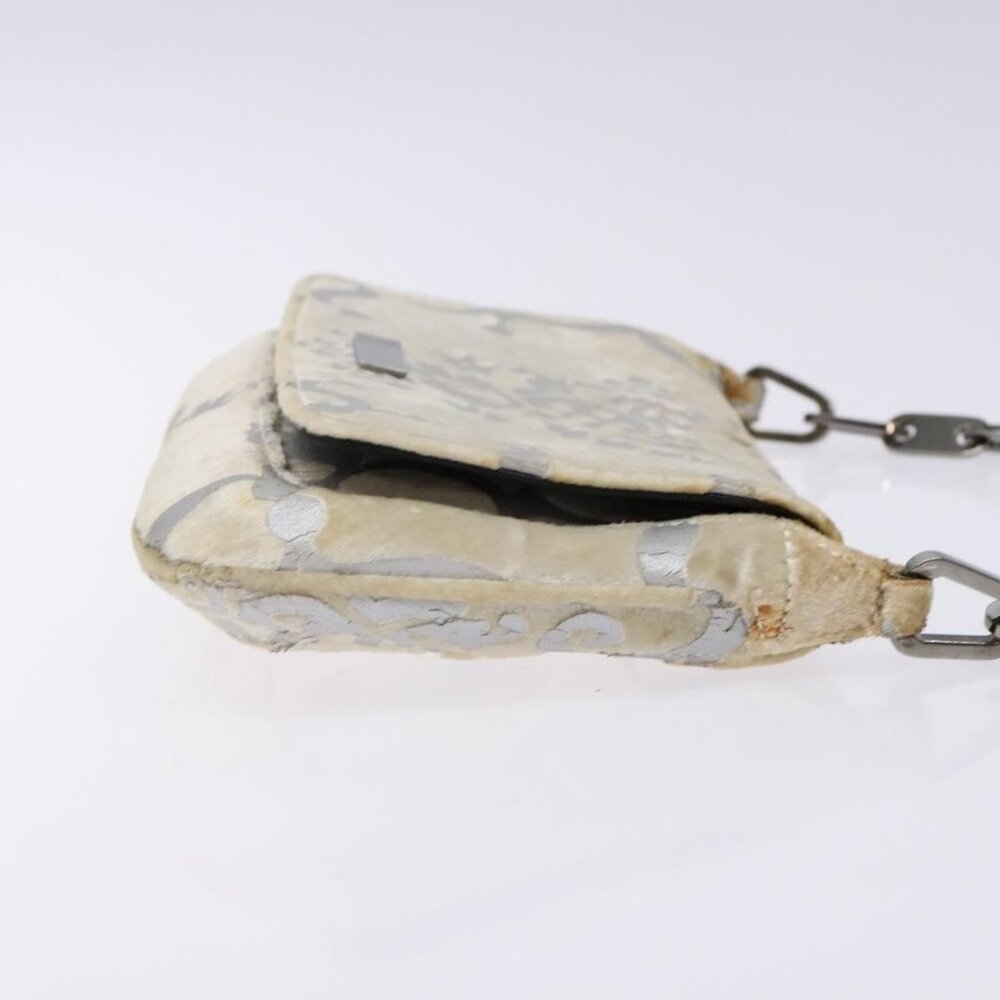 Authentic GUCCI Chain Shoulder Bag Velor White 007 2033 1705 - Picture 11 of 16